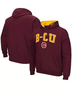 Мужская толстовка с капюшоном maroon bethune-cookman wildcats arch & logo Colosseum