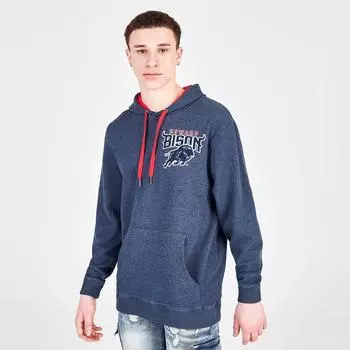 Мужская толстовка с капюшоном Mitchell &amp; Ness Howard Bison Classic French Terry, синий