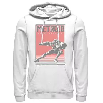 Мужская толстовка с капюшоном Nintendo Metroid Samus Returns Side Pose Licensed Character