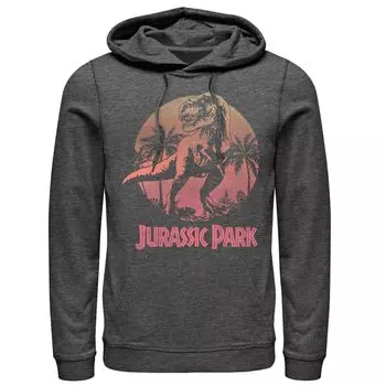 Мужская толстовка с капюшоном T-Rex Gradient Sunset Jurassic Park