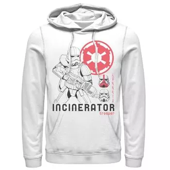 Мужская толстовка с капюшоном The Mandalorian Incinerator Trooper Line Art Star Wars