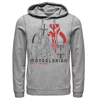 Мужская толстовка с капюшоном The Mandalorian This Is The Way Line Art Star Wars