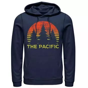 Мужская толстовка с капюшоном The Pacific Trees Sunset Circle Sketch Licensed Character