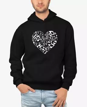 Мужская толстовка с капюшоном Word Art Heart Notes LA Pop Art
