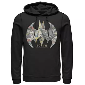 Мужская толстовка с логотипом Batman Comics Cover DC Comics, черный
