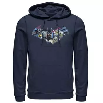Мужская толстовка с логотипом Batman Dark Comic DC Comics, синий