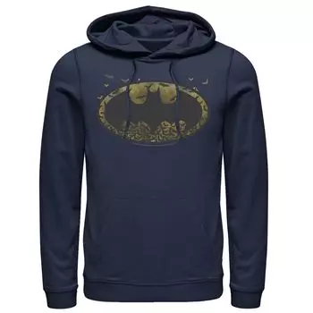 Мужская толстовка с логотипом Batman Flying Bats DC Comics, синий