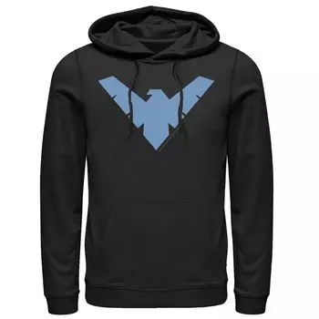 Мужская толстовка с логотипом Nightwing Classic DC Comics, черный