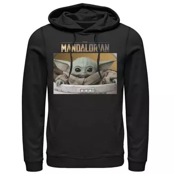 Мужская толстовка с логотипом The Mandalorian The Child Big Eyes Portrait Star Wars