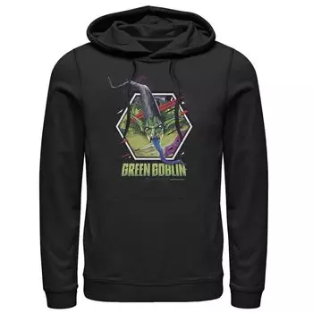 Мужская толстовка с принтом Spiderverse Green Goblin Hexagon Marvel