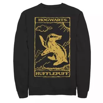 Мужская толстовка с винтажным плакатом «Гарри Поттер Хаффлпафф» Harry Potter