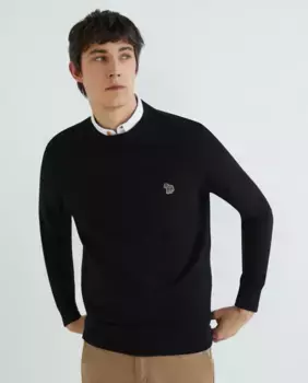 Мужская толстовка с вышитым логотипом в виде зебры Paul Smith, черный