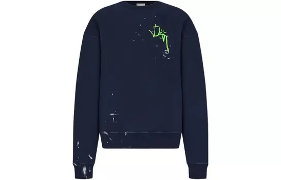Мужская толстовка Travis Scott X, синяя Dior, синий