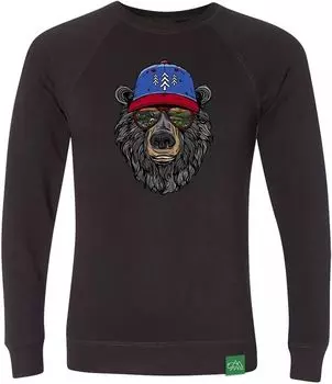 Мужская толстовка Wild Tribute Miami Vice Appalachian Bear, черный