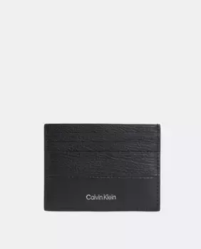 Мужская визитница из гранулированного пластика Calvin Klein, черный