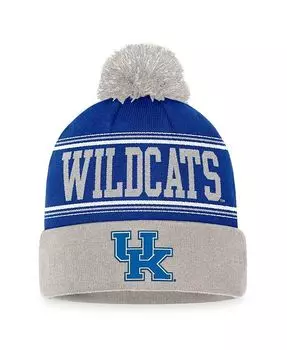 Мужская вязаная шапка с манжетами и помпоном Royal Kentucky Wildcats Draft Top Of The World, синий
