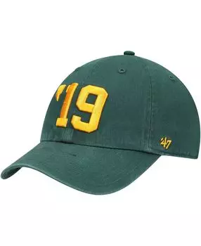Мужская зеленая регулируемая шапка Green Bay Packers Clean Up Legacy '47 Brand