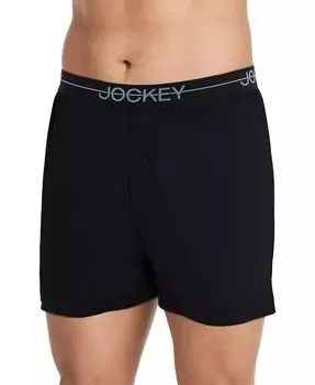 Мужские эластичные влагоотводящие боксеры Jockey, черный