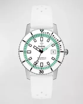 Мужские автоматические часы Compression Diver II с каучуковым ремешком, 40 мм ZODIAC, цвет Silver