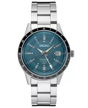 Мужские автоматические часы Presage GMT с браслетом из нержавеющей стали, 41 мм Seiko