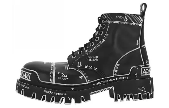 Мужские ботильоны Balenciaga Strike, черный/белый