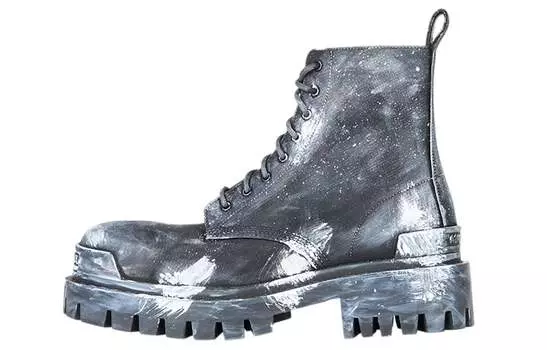 Мужские ботинки Balenciaga Strike Martin, черный/серебристый
