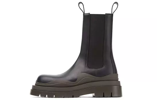 Мужские ботинки челси Bottega Veneta Tire, черный/коричневый