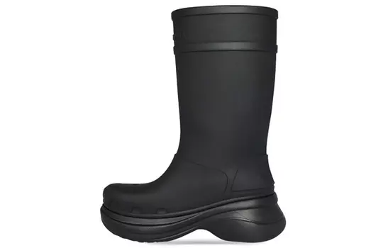 Мужские сапоги Balenciaga X Crocs, черный