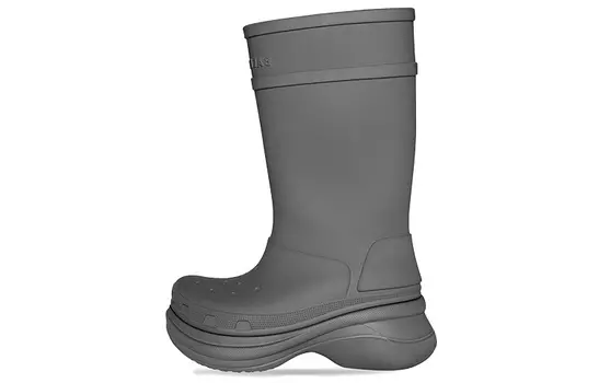 Мужские сапоги Balenciaga X Crocs, серый