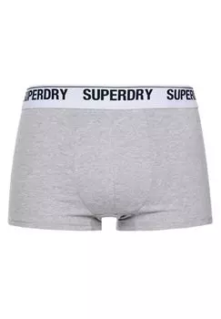 Мужские боксеры - TRUNK MULTI TRIPLE PACK, натуральный хлопок, 3 шт. в упаковке Superdry., цвет Schwarz Grau