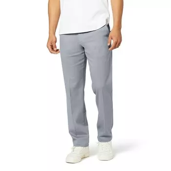 Мужские брюки Dockers Stretch Easy цвета хаки прямого кроя с плоской передней частью, цвет Burma Gray