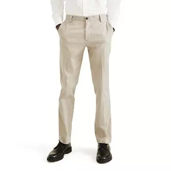 Мужские брюки Dockers Stretch Easy цвета хаки прямого кроя с плоской передней частью, цвет Cloud