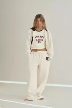 Мужские брюки varsity new york ZARA, экрю