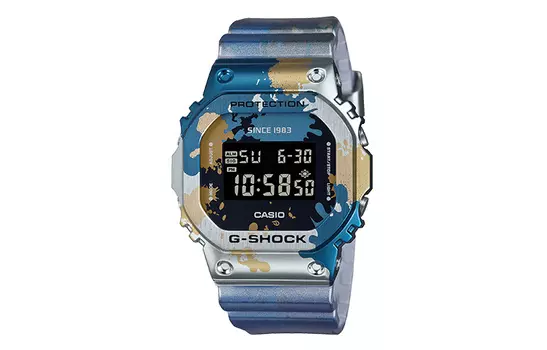 Мужские часы CASIO, Граффити синий