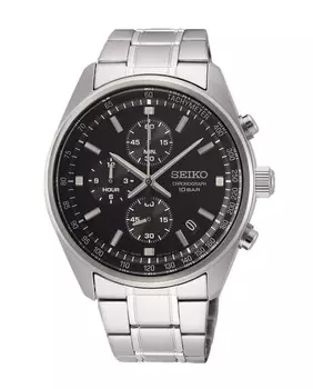 Мужские часы Neo Sports SSB379P1 со стальным и серебряным ремешком Seiko, серебро