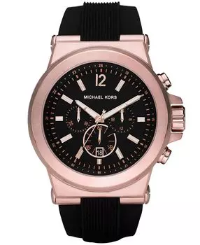 Мужские часы с хронографом Dylan, черный силиконовый ремешок, 48 мм MK8184 Michael Kors