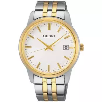 Мужские часы Seiko Essentials с белым циферблатом
