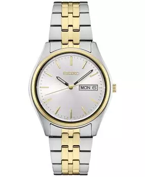 Мужские двухцветные часы-браслет из нержавеющей стали Essentials 37 мм Seiko
