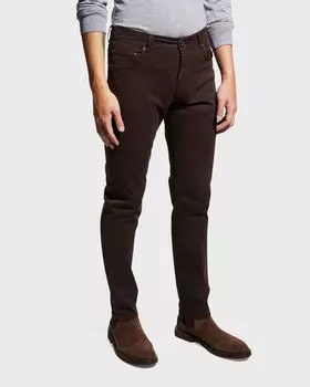 Мужские джинсовые брюки с 5 карманами Corneliani, цвет Burgundy