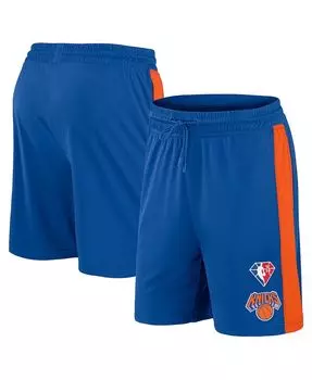 Мужские фирменные синие и оранжевые шорты new york knicks, посвященные 75-летию выступления в центре города Fanatics, мульти