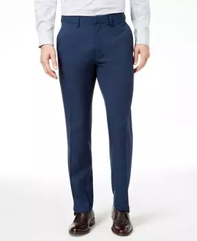 Мужские классические брюки modern-fit в мелкую клетку Kenneth Cole Reaction, синий