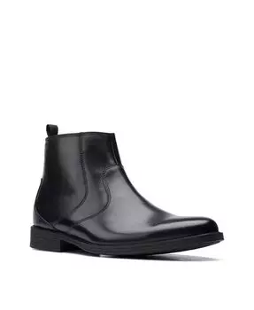 Мужские кожаные ботинки на молнии Whiddon Clarks, черный