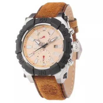 Мужские кожаные часы Timberland, коричневый