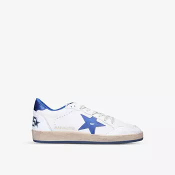 Мужские кожаные кроссовки Ballstar с низким берцем Golden Goose, белый