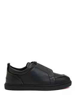 Мужские кожаные кроссовки Christian Louboutin, черный