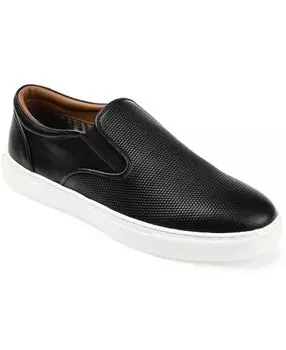 Мужские кожаные кроссовки conley slip-on Thomas & Vine, черный