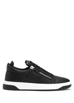 Мужские кожаные кроссовки Giuseppe Zanotti, черный