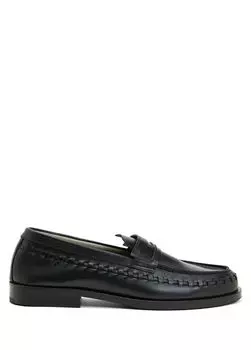 Мужские кожаные лоферы Allsaints, черный