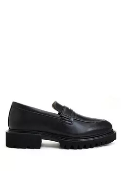 Мужские кожаные лоферы Allsaints, черный