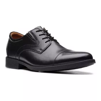 Мужские кожаные модельные туфли Clarks Whiddon Cap, черный